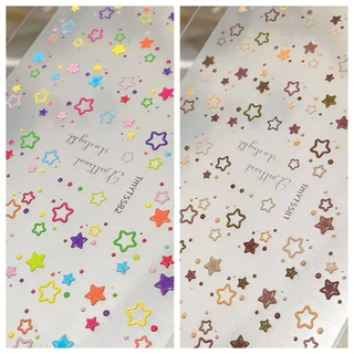 สติกเกอร์ติดหน้าเล็บลายดาว มีหลากหลายสีให้เลือกใช้ สินค้าพร้อมส่ง