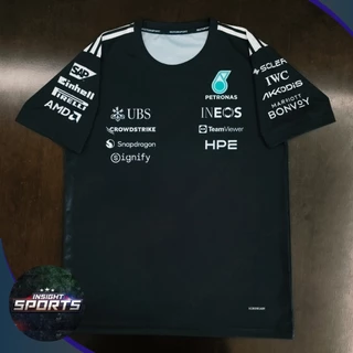 เสื้อ F1 เสื้อคอกลมแขนสั้นฟอร์มูล่าวันทีม ปิโตรนาส #FM0198 พิมพ์ทั้งตัว ไซส์ S-5XL