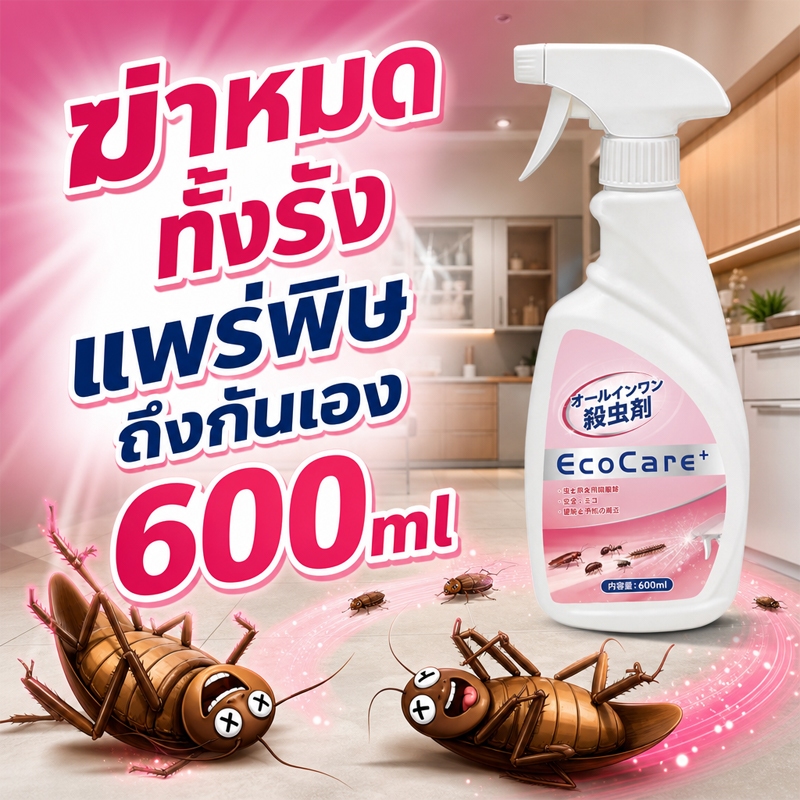 ✨กำจัดทั้งรัง✨ยากำจัดแมลงสาบ 600ml สร้างฟิล์มยาที่มองไม่เห็น ยาฆ่าแมลงสาบ กำจัดแมลงสาบ ฆ่าแมลงสาบ