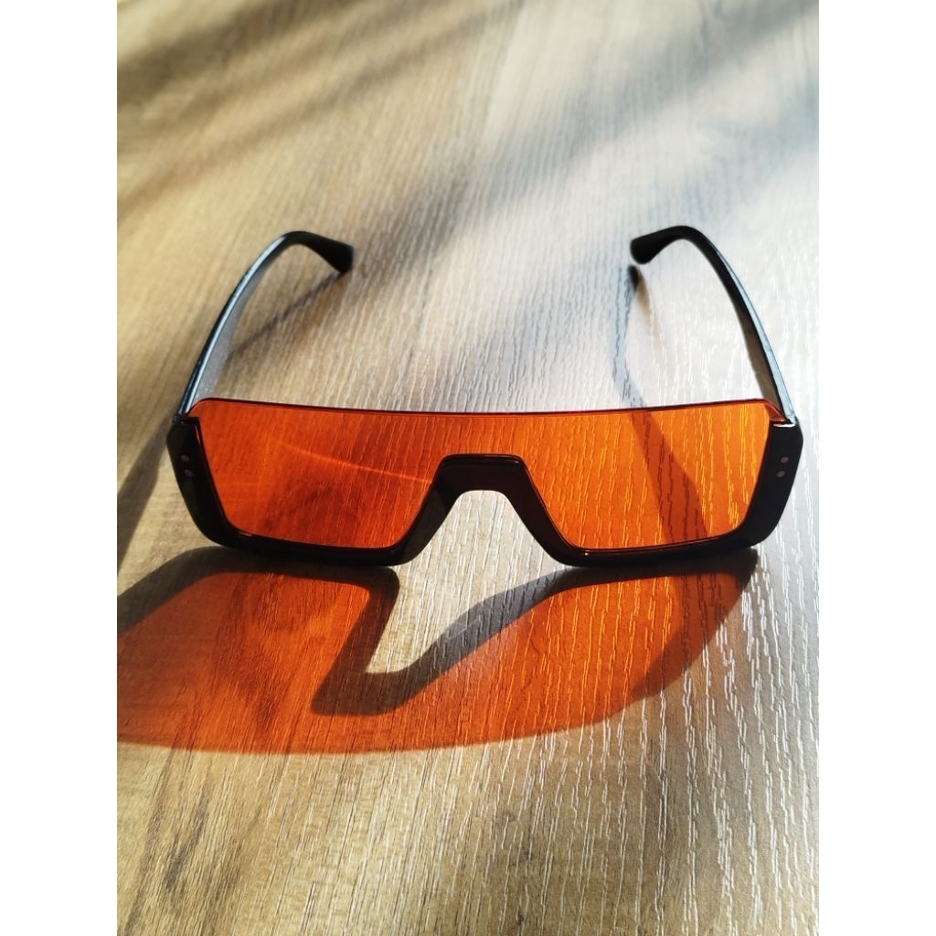 แว่นกันแดดแฟชั่น UV400 ทรงสี่เหลี่ยม สีส้ม STARJUR SJ-12