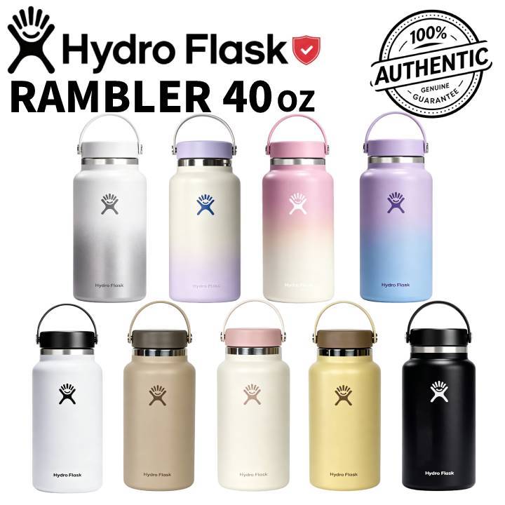 แก้วน้ำสแตนเลส HYDRO FLASK 40oz ความจุใหญ่ พร้อมหูหิ้ว เก็บความร้อนได้นาน ใช้งานสะดวก พกพาง่าย