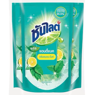น้ำยาล้างจาน ซันไลต์ (Sunlight) ขนาด 450-500 มล. (แพ็ค 3 ถุง)สูตรสะอาดเร็ว ขจัดคราบมันง่าย