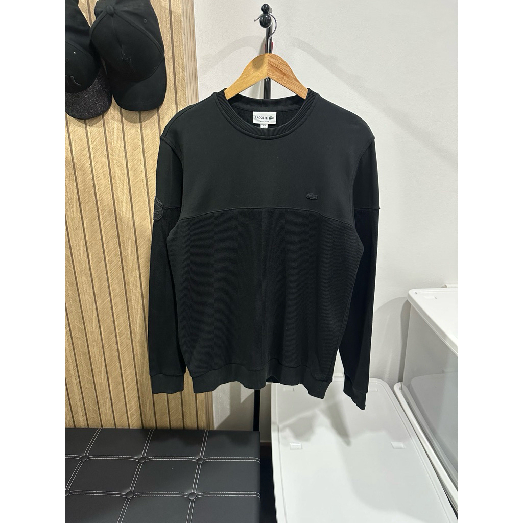 เสื้อสเวตเตอร์  Lacoste สีดำ แท้💯 มือสอง
