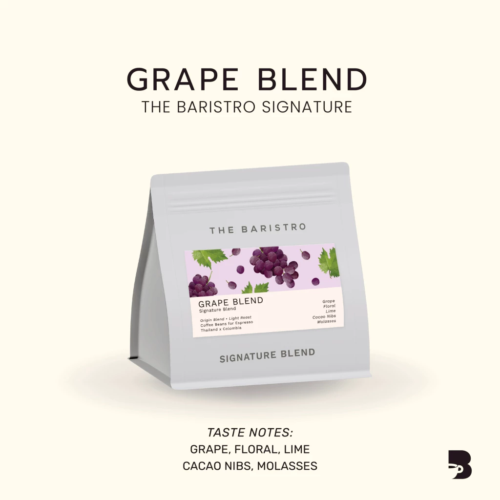 เมล็ดกาแฟ คั่วอ่อน - Grape Blend The Baristro Signature
