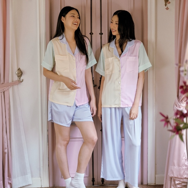 MUSLIN Chewing gum - Silk Satin Pajamas [Basic collection]