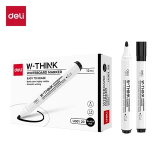 (โปรพิเศษ!! ซื้อ 5 แถม 1) ปากกาไวท์บอร์ด Deli ไวท์บอร์ด ปากกาปลอดสารพิษ ไม่มีกลิ่นฉุน น้ำเงิน/ดำ/แดง