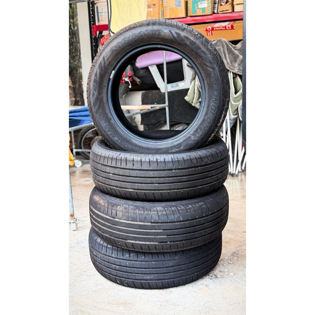 🔥 ยางป้ายแดงสภาพนางฟ้า! Linglong 205/60 R16 ถอดจาก Geely EX2 🚗✨