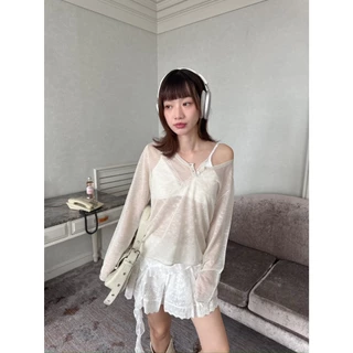 Choosedress A2060 Preme Sheer Sweater เสื้อคลุมเเขนยาวคาร์ดิแกน
