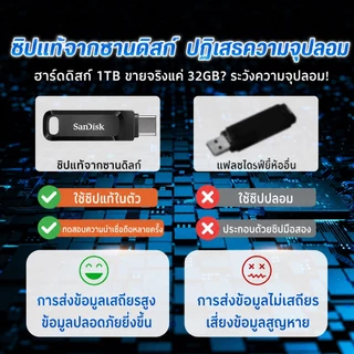 SanDisk Ultra Dual Drive Go 32GB 64GB 128GB USB3.2 Gen1 Flash Drive TypeC Speed 150mb/s แฟลชไดรฟ์ ประกัน 5ปีSynnex