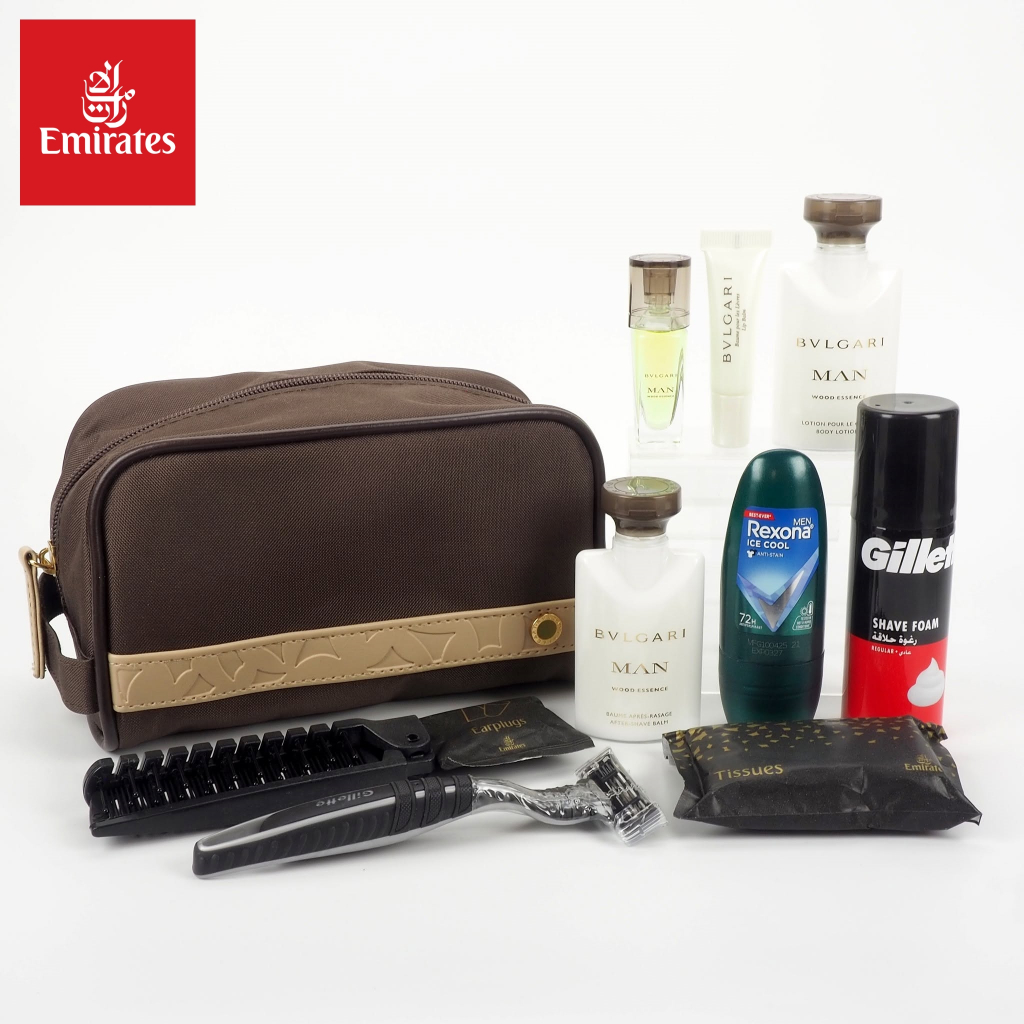 กระเป๋าพร้อมชุด Amenity Kit - BVLGARI x Emirates (First Class)