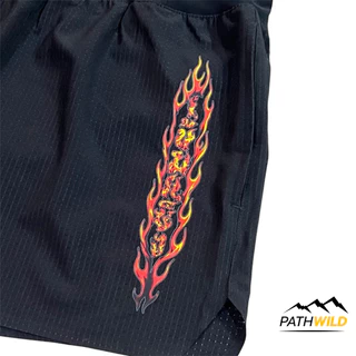 Khem khaeng V.2.2 Fire กางเกงวิ่ง ลายไฟ เข้มแข็งรันนิ่งคลับ ผ้าแห้งเร็ว มีซับในสั้น ใส่ของได้ มีช่องใส่ของได้เยอะ