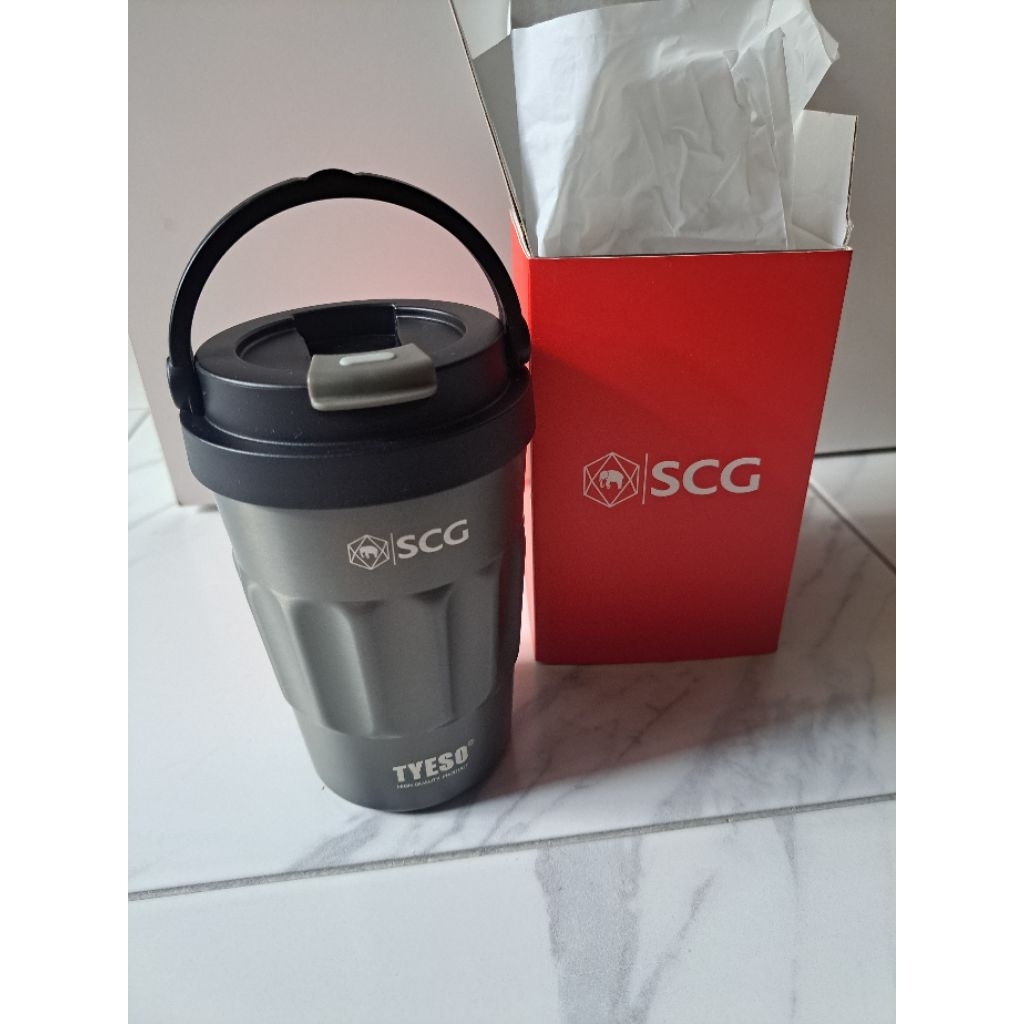แก้วน้ำสแตนเลส TYESO 400 มล. โลโก้ SCG