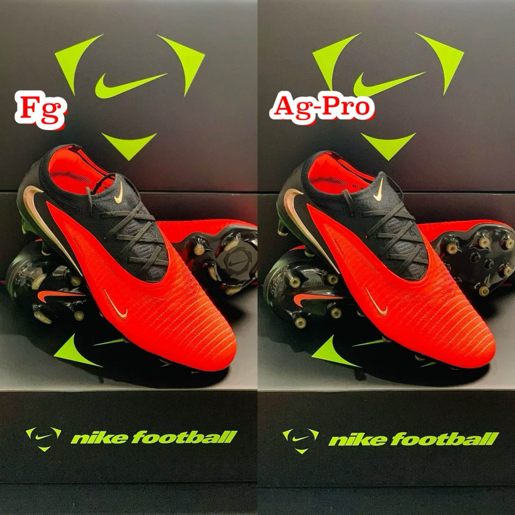 Nike Phanrom 6 Elite ชุดปุ่ม Fg และ Ag-Pro Red Black
