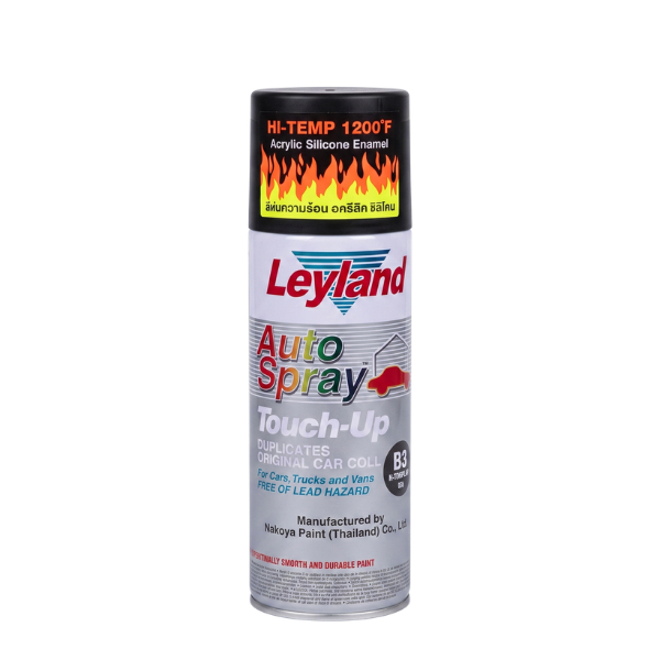 Leyland สเปรย์ทนความร้อน สีดำเงา สีดำด้าน เเละสีบลอนด์เงิน