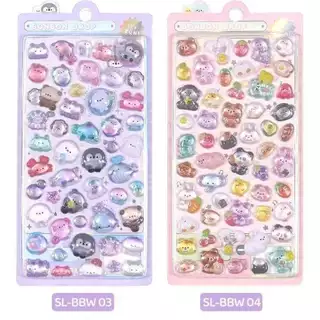 Kawaii 3D สติกเกอร์น่ารัก สติกเกอร์ตกแต่ง DIY เคสโทรศัพท์ แล็ปท็อป iPad ขวดน้ำ Decal อีพ็อกซี่นูน
