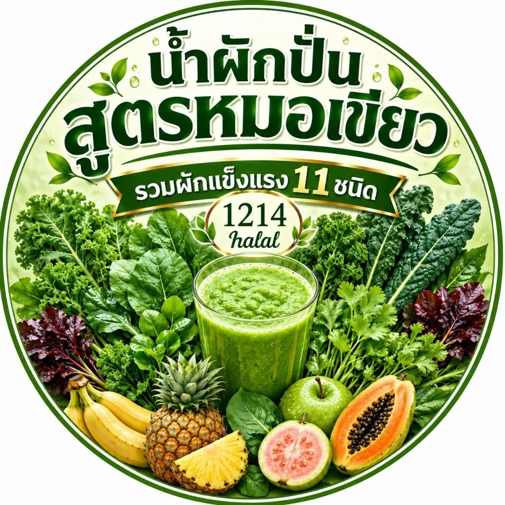 น้ำผักปั่นสูตรหมอเขียวผัก11ชนิดพร้อมดื่ม