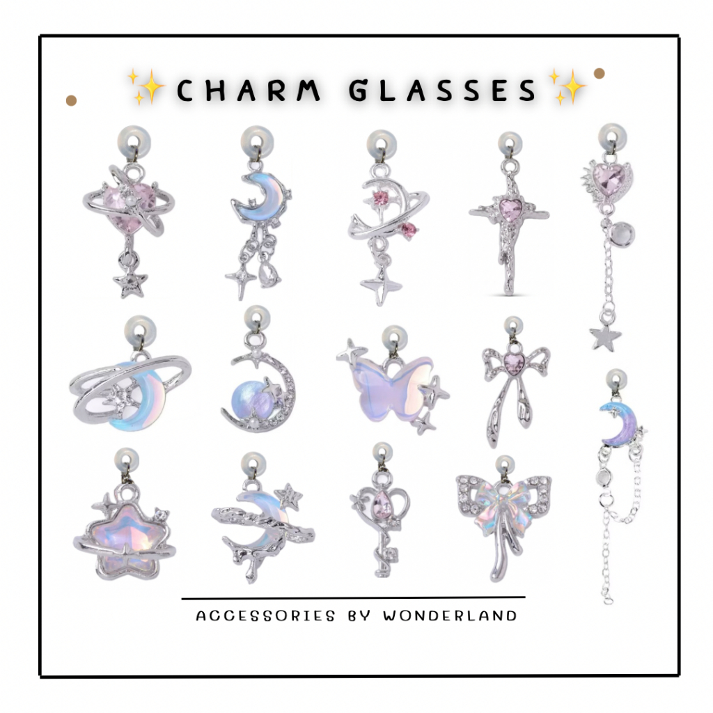 FASIONGIRL ชาร์มห้อยแว่น 1ชิ้น Charmglassesชาร์มตกแต่งขาแว่น จี้ห้อยตกแต่งขาแว่นเพิ่มความแกรม glasses charm