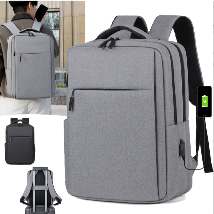 Thicken laptop backpack 17.3 inch for men and women โน้ตบุ๊ค กระเป๋าเป้ usb port for business or travel (can with logo)