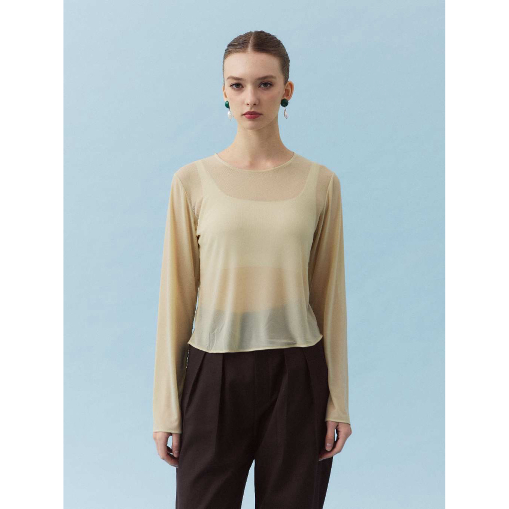 Pudee Mesh Essential Tee เสื้อยืดตาข่ายแขนยาว