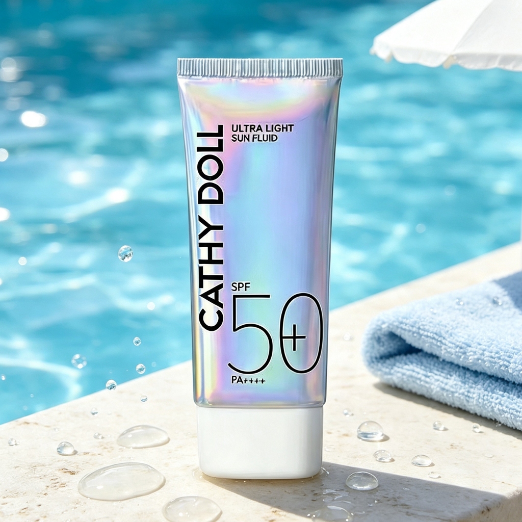 เคที่ ดอลล์ อัลตร้า ไลท์ ซัน ฟลูอิด Cathy Doll Ultra Light Sun Fluid SPF50+ PA++++ ครีมกันแดด 70ml