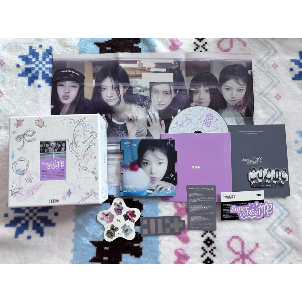 [พร้อมส่ง] illit - illit Super real me (Real me ver.) อัลบั้มเปล่าของครบยกเว้นการ์ด (Yunah,Minju,Mok