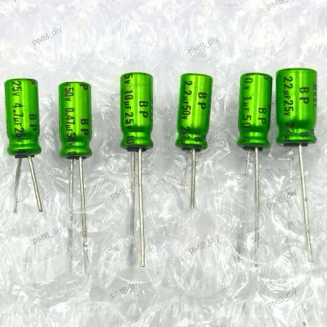 คาปาซิเตอร์ 0.47UF 1UF 2.2UF 4.7UF 10UF 22UF nichion PB MUSE ออดิโอเกรด พร้อมส่งจากไทย