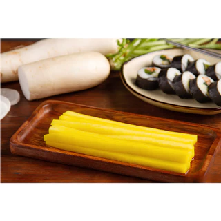 ไชเท้าดองเกาหลี แบบเส้น 1kg จังกึมมี คิมบับ หัว ไชเท้า ดอง เกาหลี 단무지 Danmuji Pickled Radish