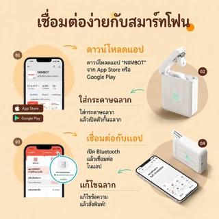 NIIMBOT D110 เครื่องพิมพ์ฉลาก Bluetooth เครื่องปริ้นสติ๊กเกอร์ ไม่ใช้หมึก ป้ายชื่อ วันหมดอายุ สำหรับบ้าน ร้านค้า