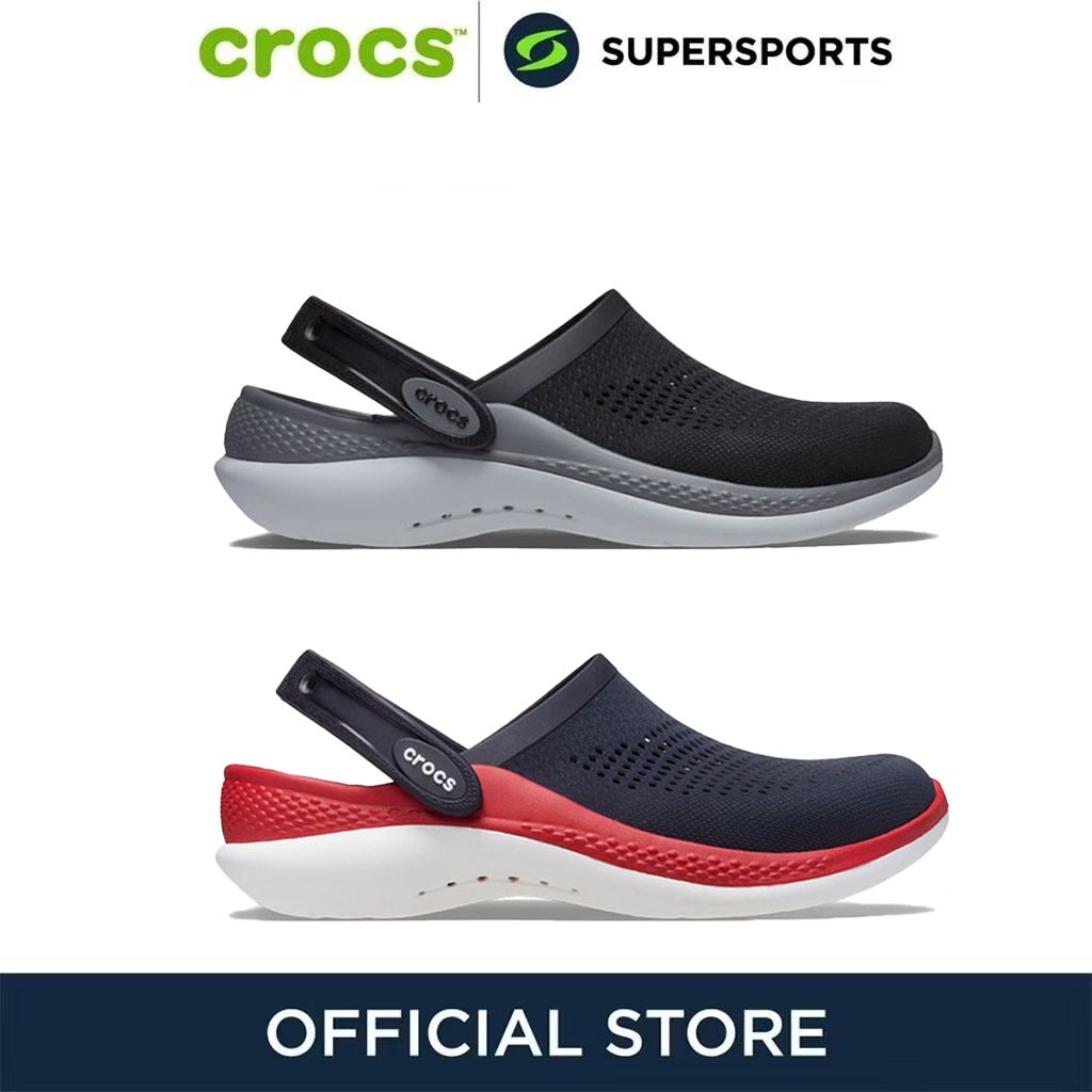 CROCS ของแท้Crocs รองเท้าลําลองสําหรับผู้ใหญ่360 LiteRide Clog รองเท้าแตะ Unisex