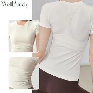 [New in Jul] - WellBuddy เสื้อออกกำลังกายผู้หญิง เสื้อทับสปอร์ตบรา ยืดหยุ่น ระบายอากาศดี (Mellow Curve Tee)
