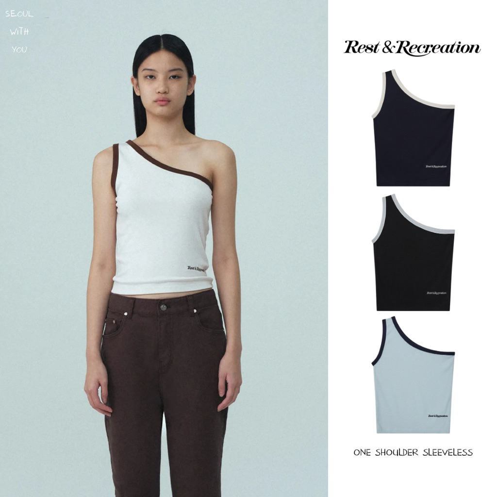 [PREORDER] Rest and Recreation One Shoulder Sleeveless / 4 Colors (ลด 49%)
