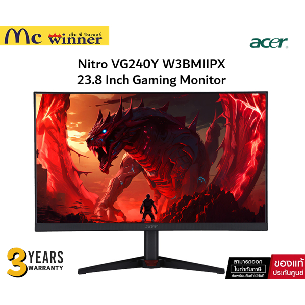 Monitor (จอคอมพิวเตอร์) Acer Nitro VG240Y W3BMIIPX - 23.8 Inch Gaming Monitor IPS FHD 240Hz AMD Free
