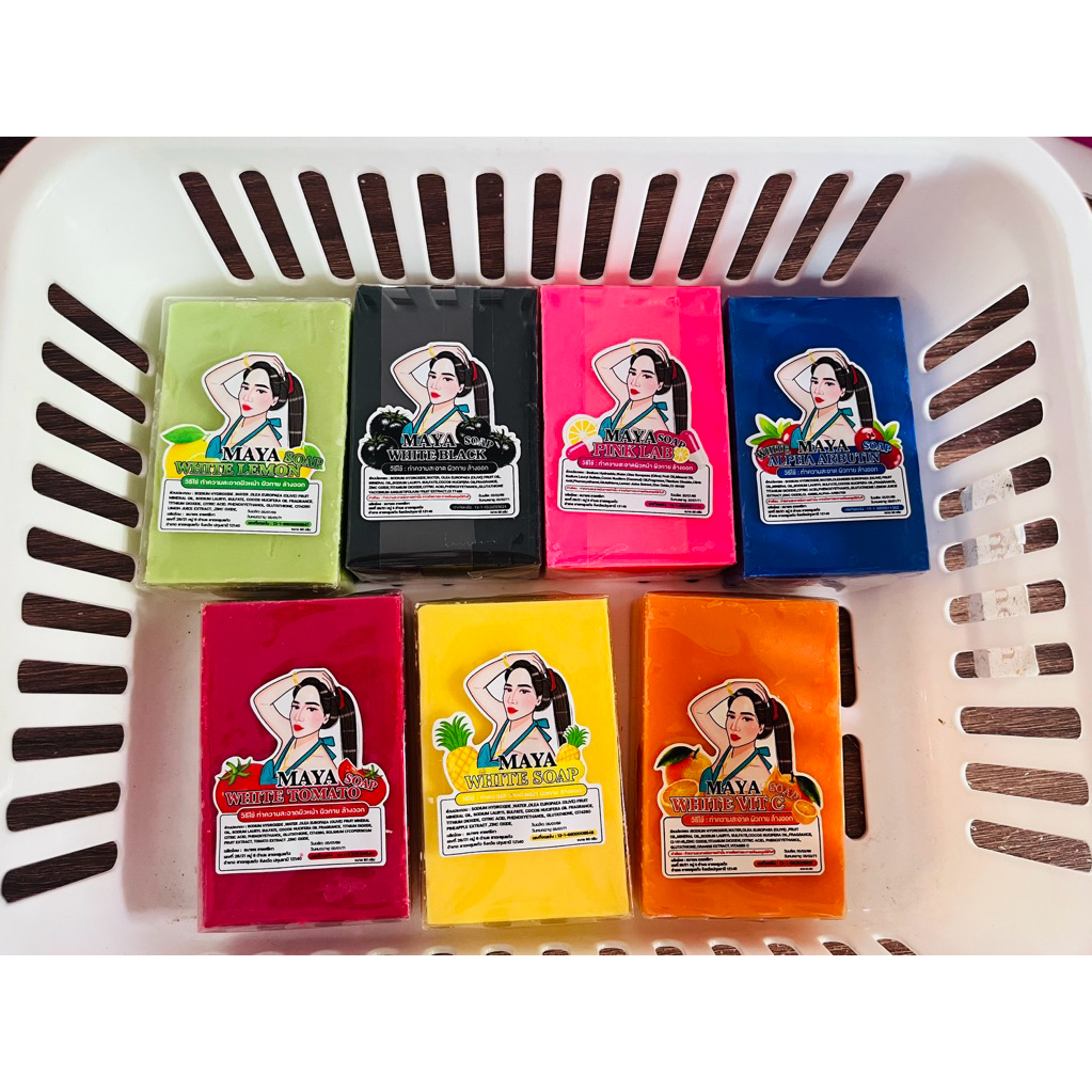 สบู่มาญาฟอกผิว สบู่ผิวขาว MAYA SOAP สบู่มายา 3 สูตร