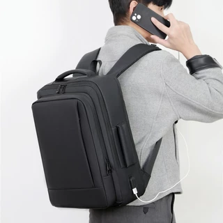 ความจุที่ขยายได้ กระเป๋าเป้สะพายหลังคอมพิวเตอร์ iPadกระเป๋า notebook15.6 นิ้ว มีอินเตอร์เฟซ USB ภายนอก เหมาะสำหรับผู้ชาย