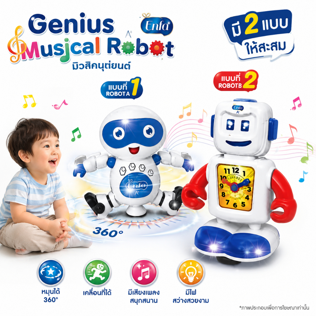 Genius Musical Robot มิวสิคเคิล โรบอท มี 2 แบบให้สะสม