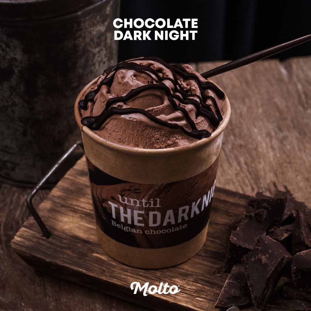 Molto ไอศกรีม รสดาร์ก ช็อกโกแลต 16 ออนซ์ - Molto Premium Gelato - Ice cream Chocolate Dark Night 16 