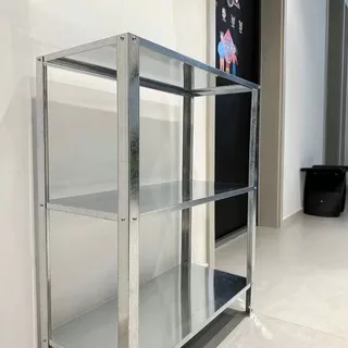 ชั้นวางของ Hillis 3 ชั้น 4 ชั้นชั้นวางของโลหะชั้นวางของที่ห้องนั่งเล่น