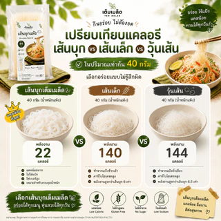 (สินค้าขายดี) แพค 3 ชิ้น เส้นก๋วยเตี๋ยวแคลน้อย (เส้นบุกแห้ง) เส้นทางเลือกแทนเส้นก๋วยเตี๋ยว ไม่มีโซเดียม 80 กรัมต่อถุง