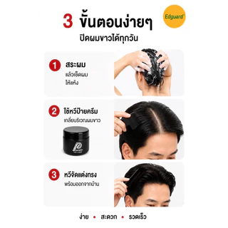 ปริกซิม แบล็คแฮร์ครีม ครีมปิดผมขาว ไม่ต้องล้างออก ปิดผมหงอก เนื้อครีมไม่เหนียว 60 กรัม