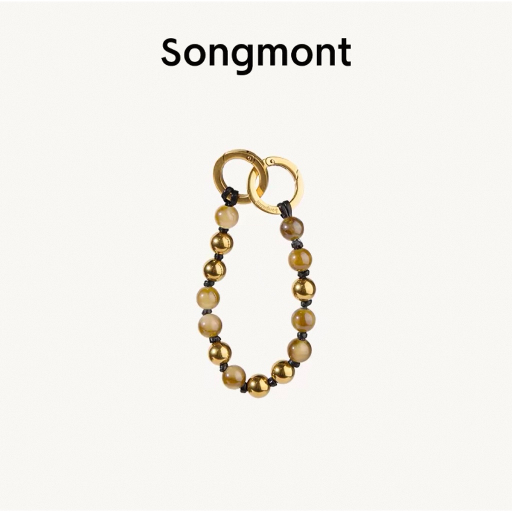 พร้อมส่ง Songmont | Peace Beads Charm จี้ห้อยกระเป๋า ชาร์มลูกปัดหินธรรมชาติ พวงกุญแจแต่งกระเป๋า เครื