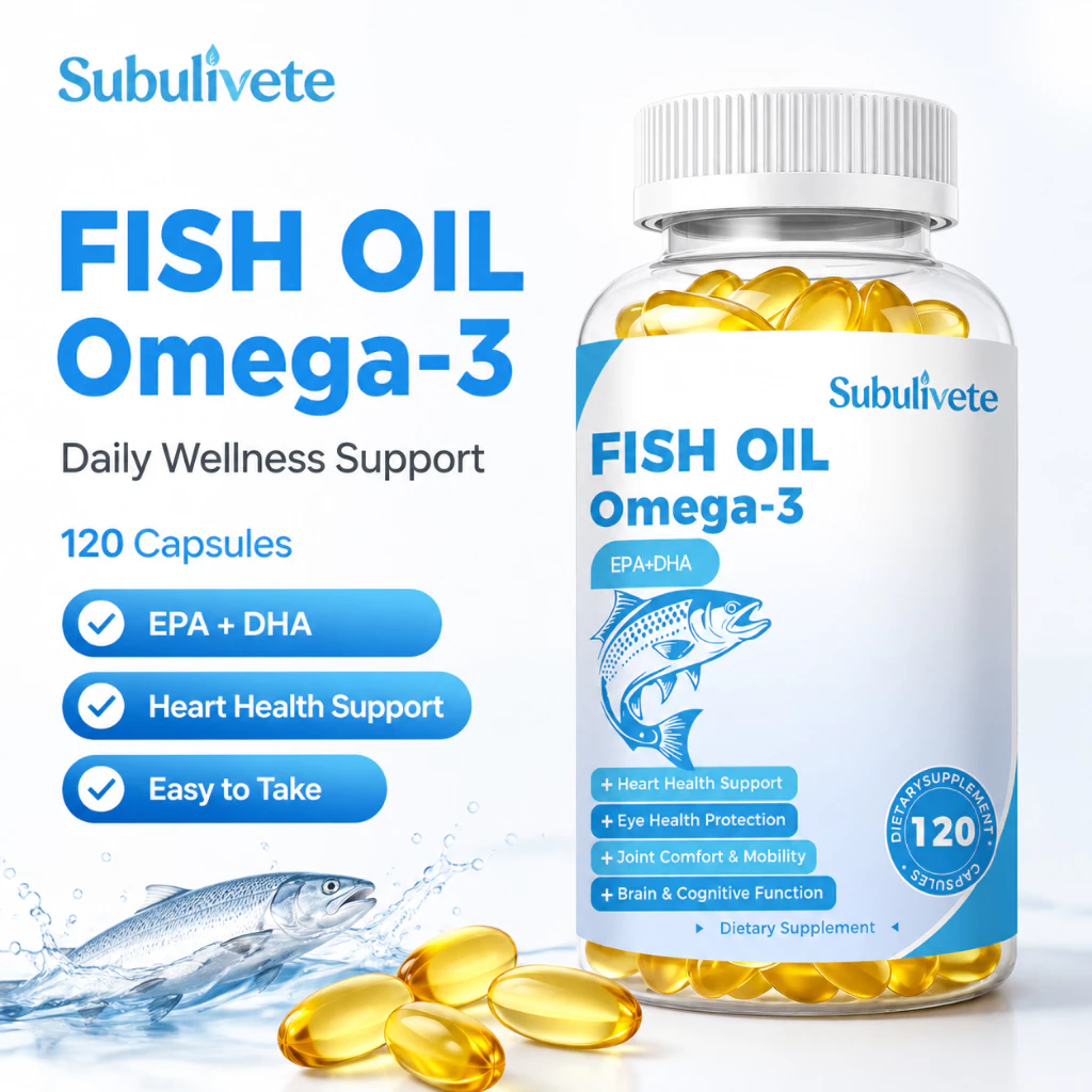 Subulivete Omega-3 Fish Oil Capsules 3600mg เสริมสร้างหัวใจและเพิ่มสมาธิให้สมอง เสริมสร้างภูมิคุ้มกัน