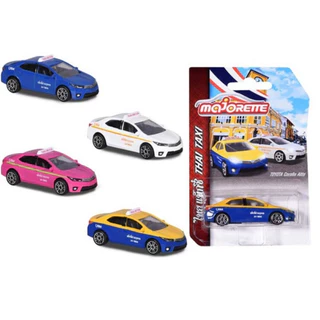 [ของแท้] รถเหล็ก Majorette แท็กซี่ไทย เขียว-เหลือง Taxi BANGKOK PATTAYA PHUKET Toyota Altis 1:64 มือ 1 แพ็คไม่สวย/สายแกะ