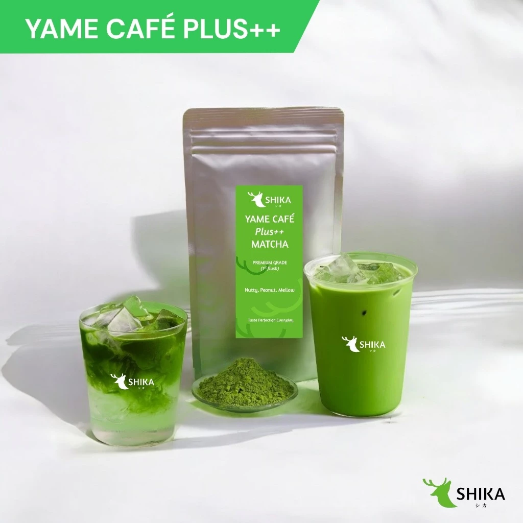 SHIKA MATCHA | YAME CAFÉ PLUS++ MATCHA ยาเมะ คาเฟ่ มัทฉะ 🌱 ผงมัทฉะแท้ 100%