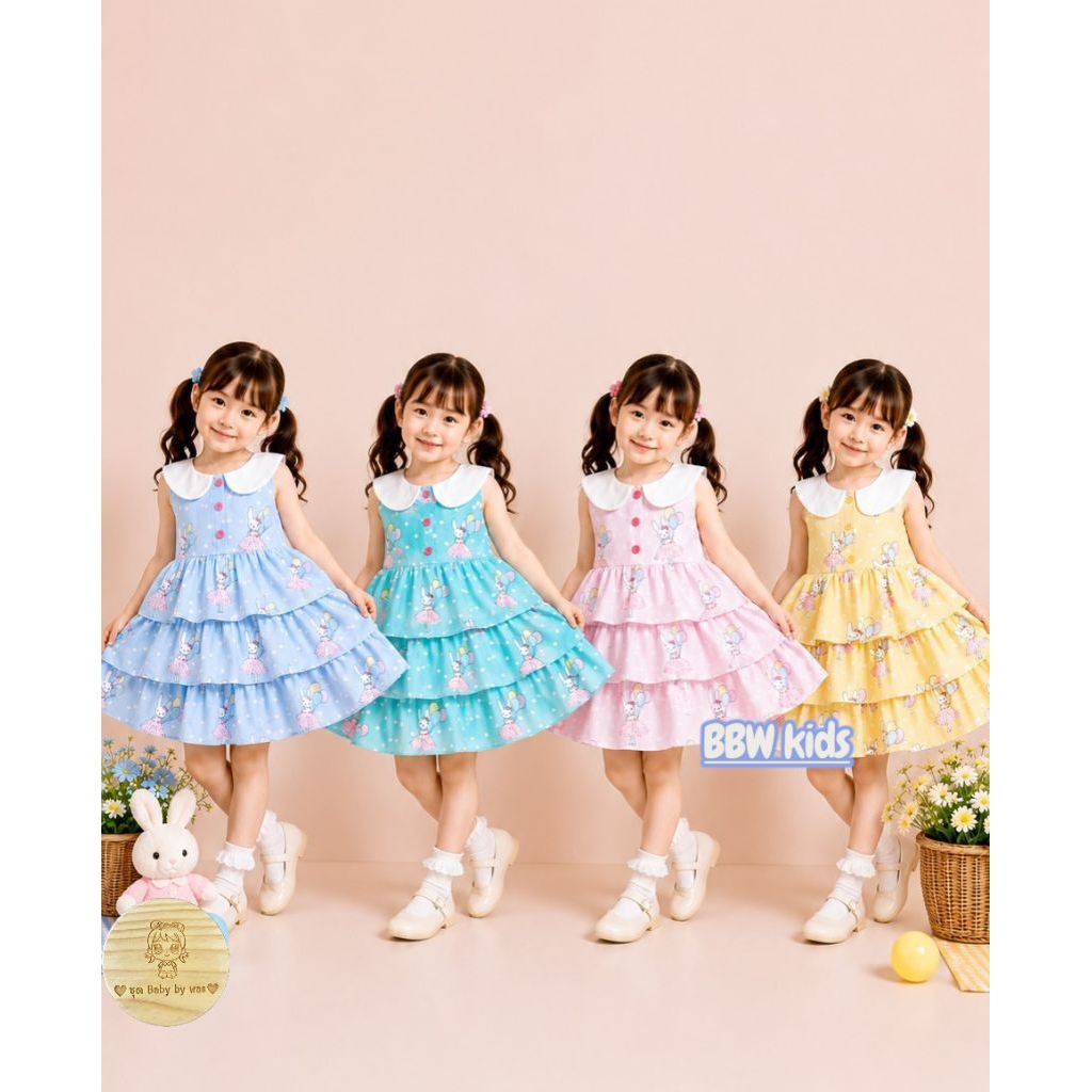 ต.1 Gymboree✳️พร้อมส่ง✳️ ชุดกระโปรงเด็กผู้หญิง 1-5 ขวบ สีสันสดใสสวมใส่สบาย