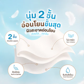 (1 ลัง/50 ห่อ) Haru - กระดาษเช็ดหน้า หนานุ่ม 2 ชั้น ซึมซับดี ไม่เป็นขุย 168 แผ่น Facial Tissue