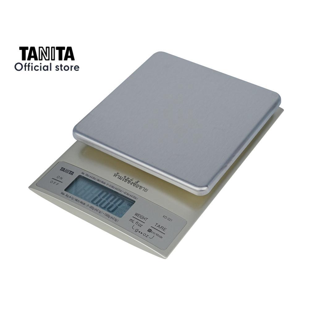 TANITA เครื่องชั่งน้ำหนักในครัวแบบดิจิทัล รุ่น KD-321 สีเงิน