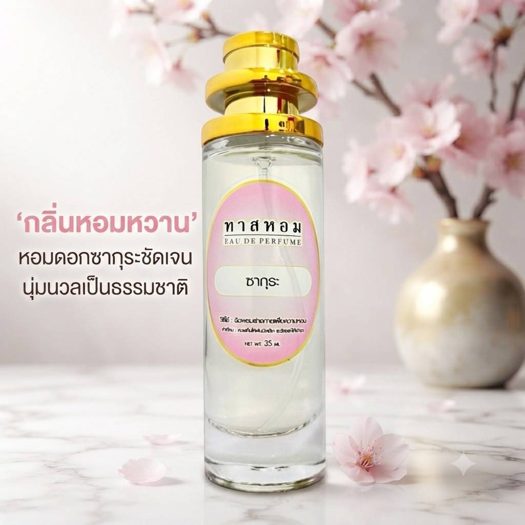 น้ำหอมกลิ่น ซากุระ การันตีกลิ่นติดทนนาน 12 ชม.