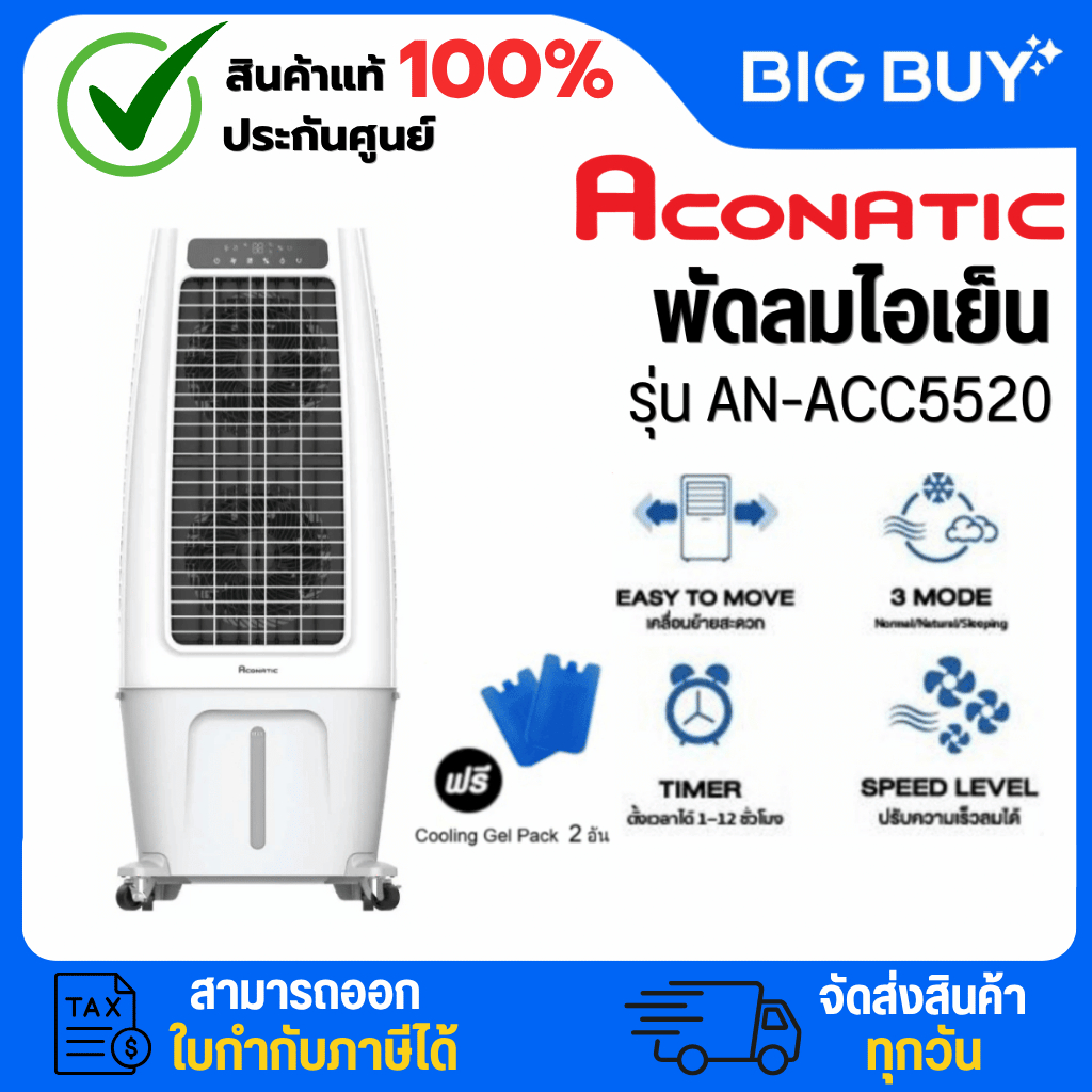 ACONATIC พัดลมไอเย็น รุ่น AN-ACC5520 55L 200W