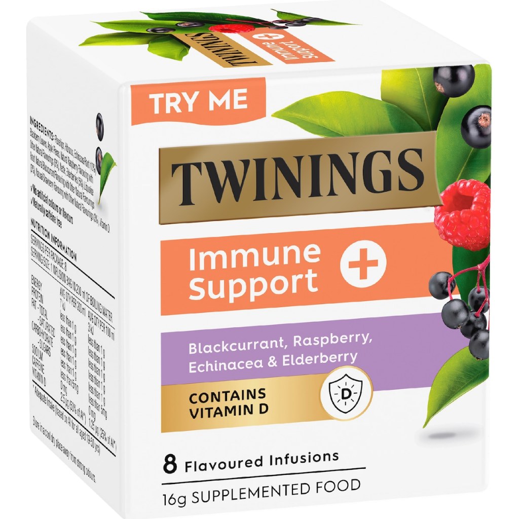 Twinings Immune Support Flavoured Infusions 8 packฝชาทไวนิงส์ รุ่นเสริมสร้างภูมิคุ้มกัน 8 ซอง