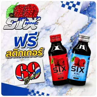 [10 ขวด]ไซรัปน้ำหวาน Six-Nine 60ml ฝาแดง ฝาเทา รสชาติหวานหอมเข้มข้น